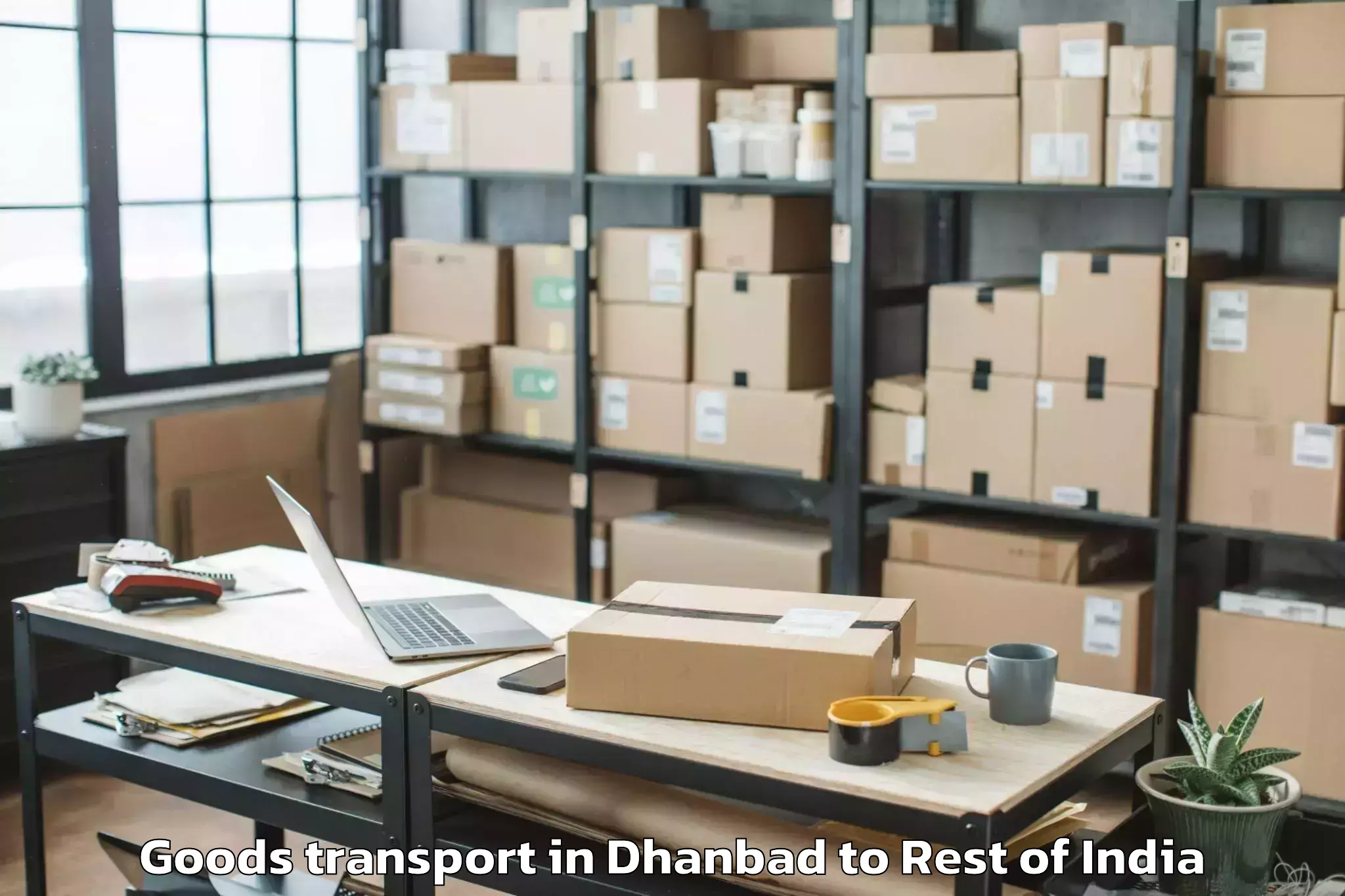 Hassle-Free Dhanbad to East Lungdar Goods Transport